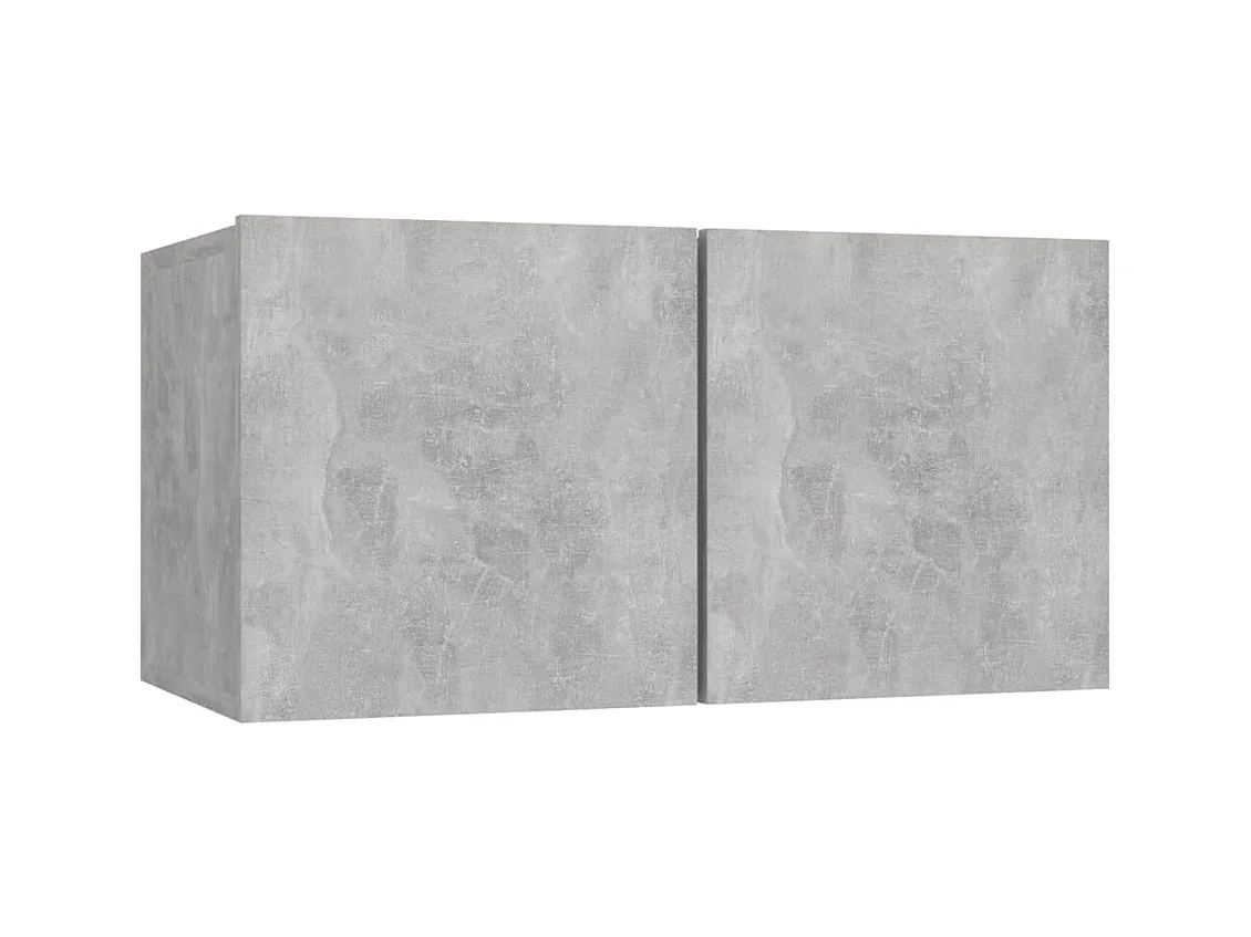 Uzal  Ensemble de meuble TV 6 pcs Gris béton Bois d'ingénierie