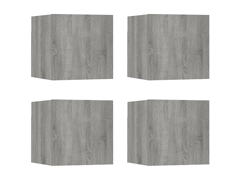 Ahakista  Meubles TV muraux 4 pcs Sonoma gris 30,5x30x30 cm