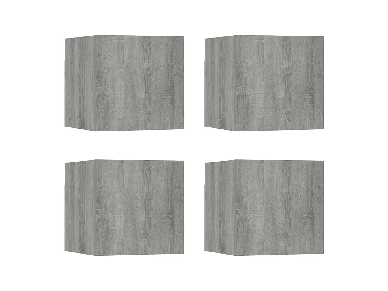 Ahakista  Meubles TV muraux 4 pcs Sonoma gris 30,5x30x30 cm