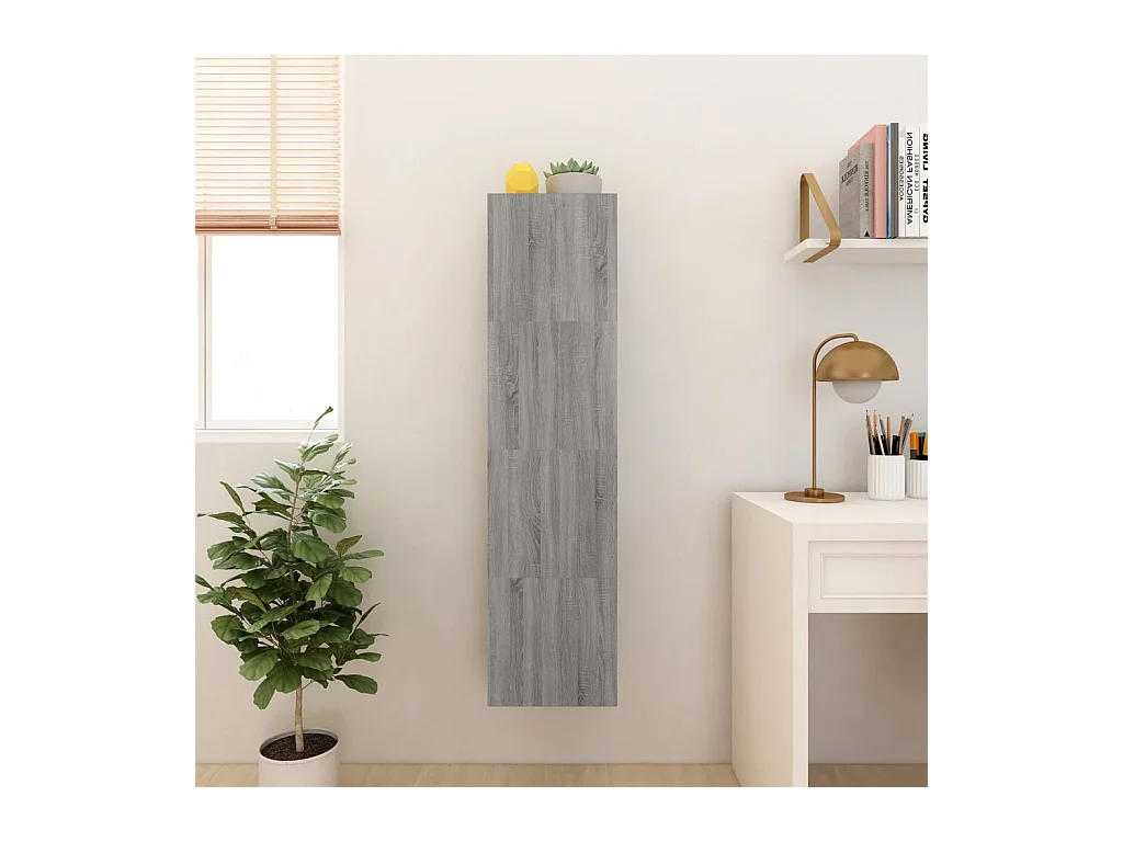 Ahakista  Meubles TV muraux 4 pcs Sonoma gris 30,5x30x30 cm