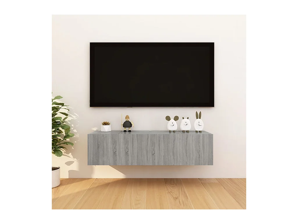 Ahakista  Meubles TV muraux 4 pcs Sonoma gris 30,5x30x30 cm