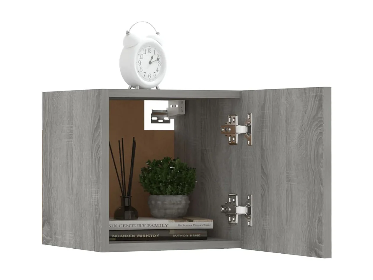 Ahakista  Meubles TV muraux 4 pcs Sonoma gris 30,5x30x30 cm