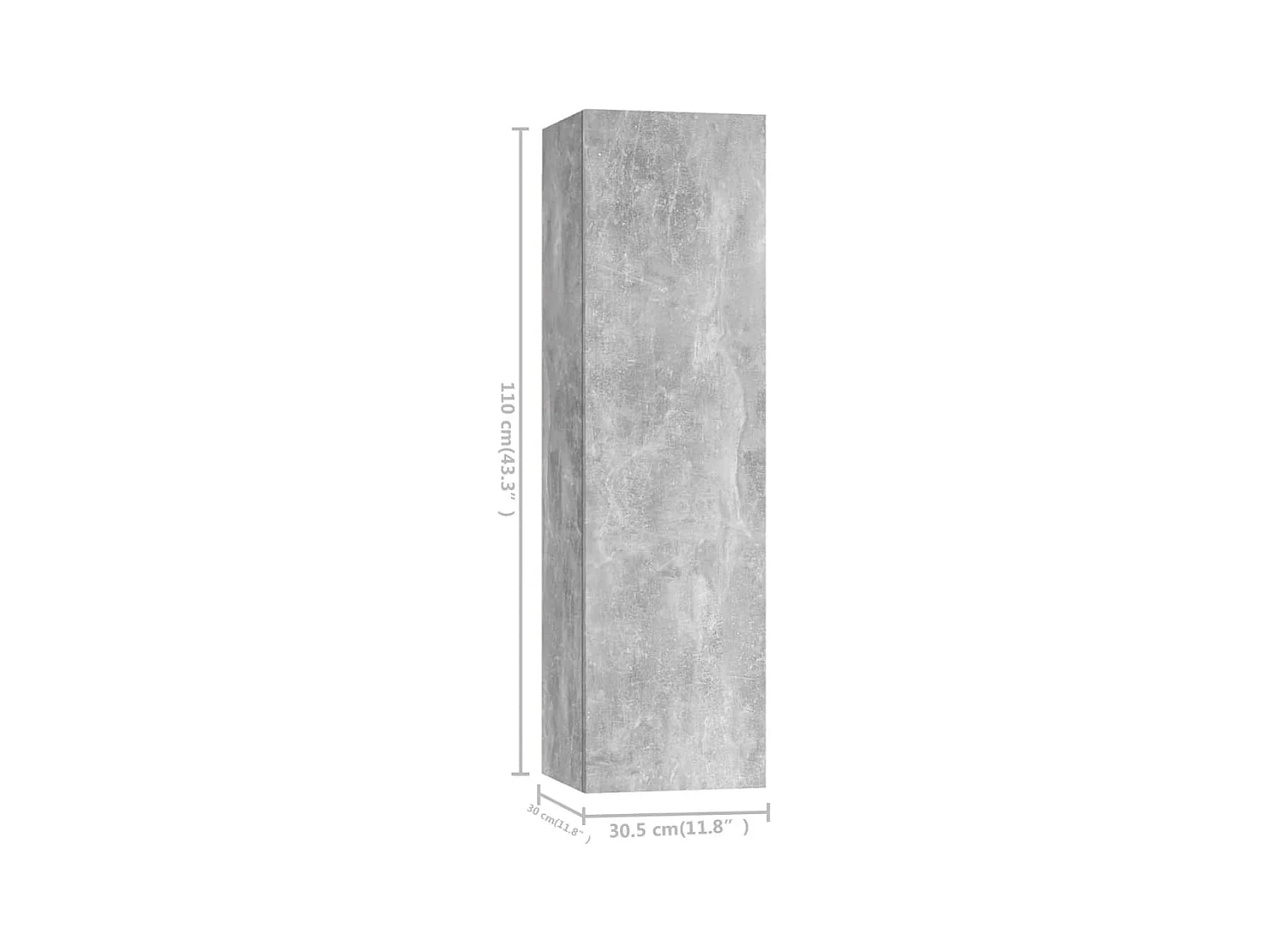 Ann Arbor  Ensemble de meubles TV 4 pcs Gris béton Bois d'ingénierie