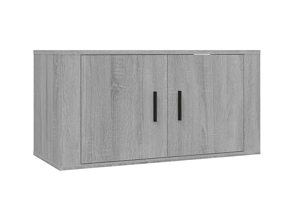 Pete  Ensemble de meubles TV 4 pcs Sonoma gris Bois d'ingénierie