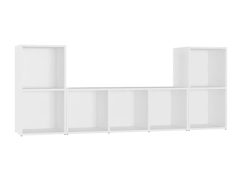 Julia Isabel  Ensemble de meubles TV 3 pcs Blanc Bois d'ingénierie