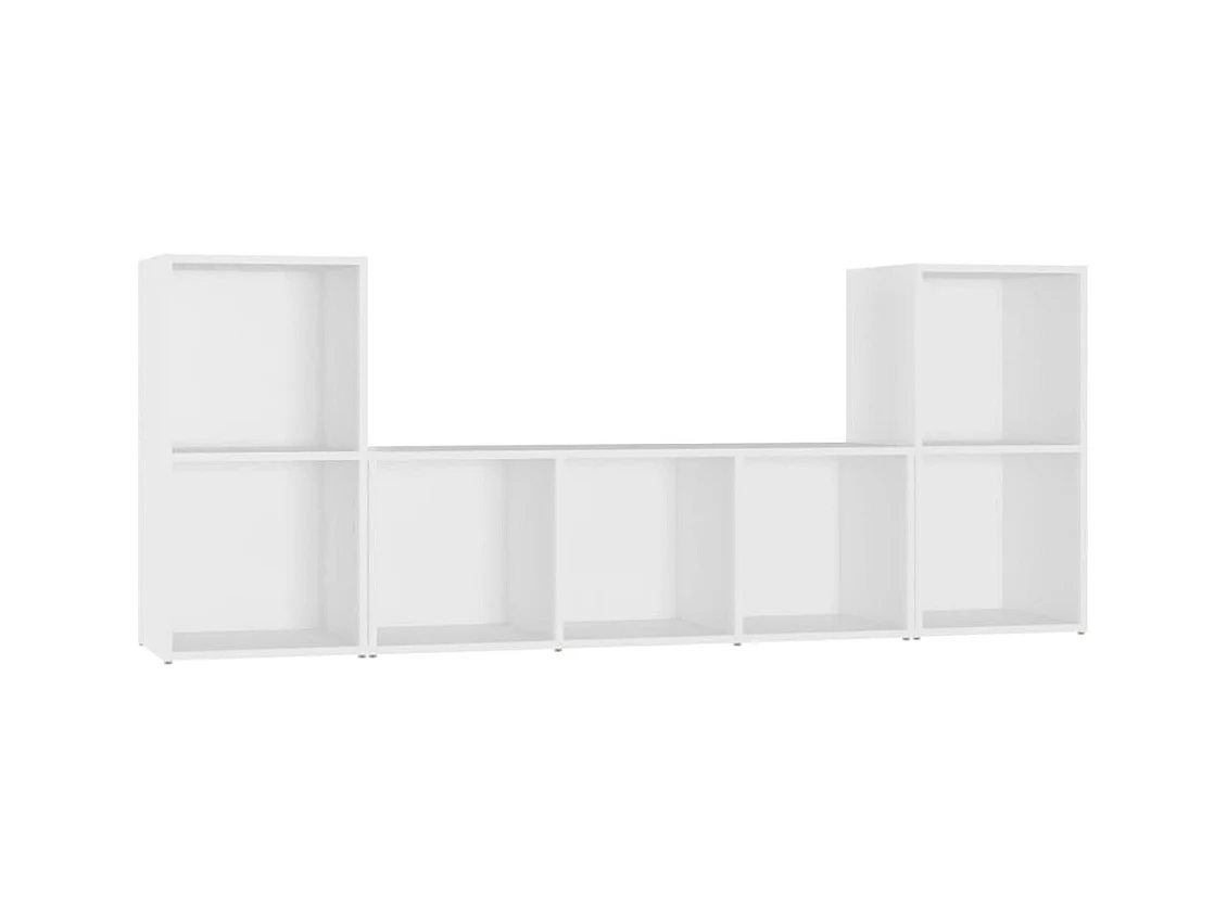 Julia Isabel  Ensemble de meubles TV 3 pcs Blanc Bois d'ingénierie