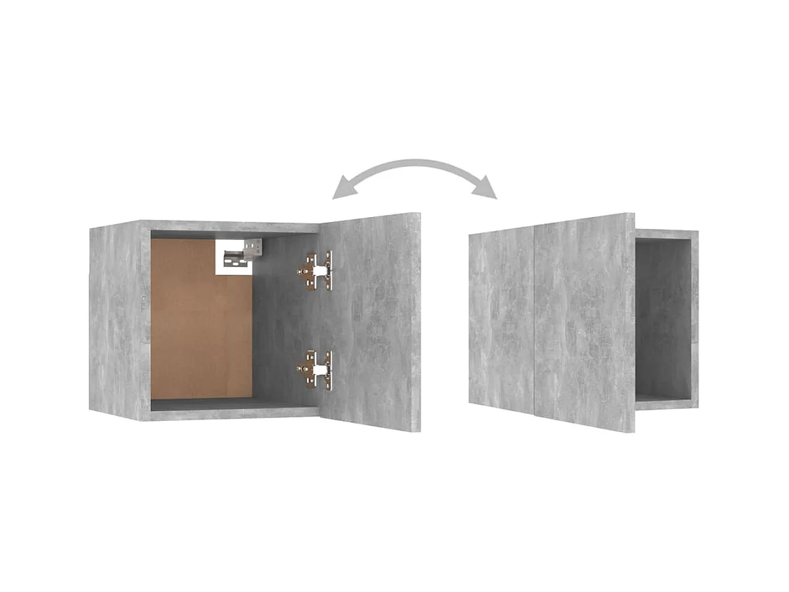 Daingean  Ensemble de meubles TV 5 pcs Gris béton Bois d'ingénierie