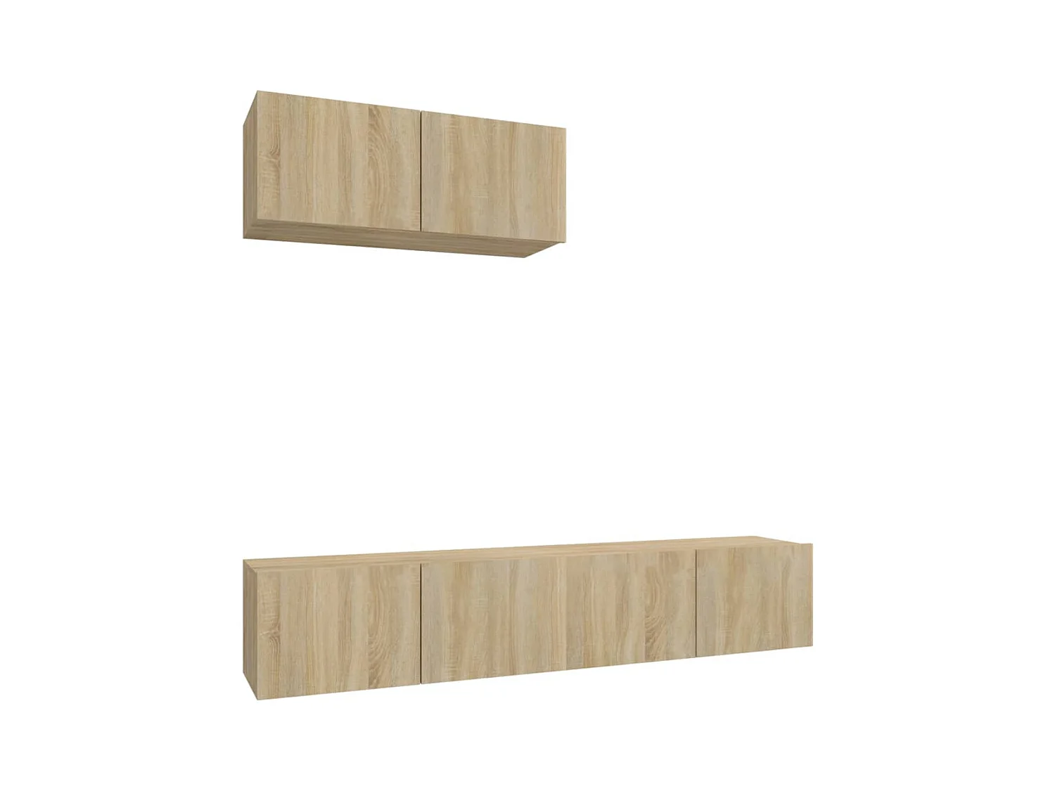 Batesburg-Leesville  Ensemble de meubles TV 3 pcs Chêne sonoma Bois d'ingénierie