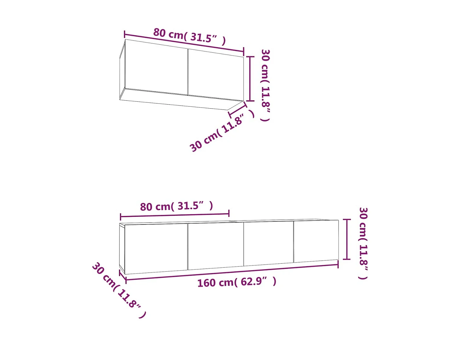 Batesburg-Leesville  Ensemble de meubles TV 3 pcs Chêne sonoma Bois d'ingénierie