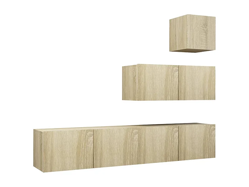 Antelope  Ensemble de meubles TV 4 pcs Chêne sonoma Bois d'ingénierie