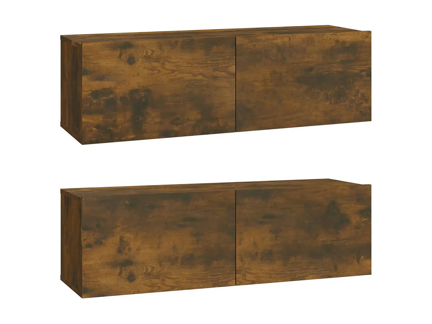 Tirza  Set de muebles de TV 3 pzas madera contrachapada roble ahumado