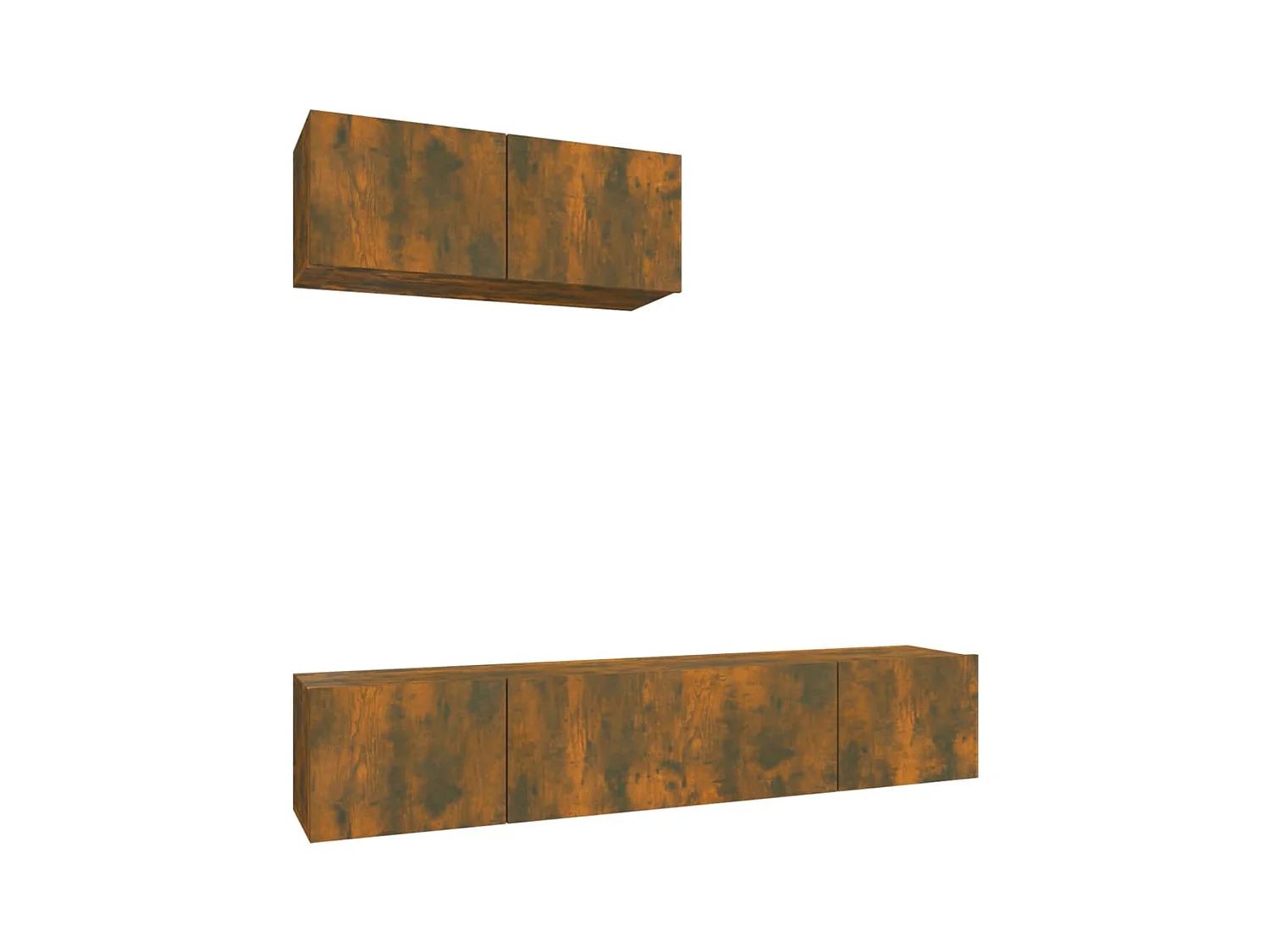 Batesburg-Leesville  Set de muebles de TV 3 pzas madera contrachapada roble ahumado