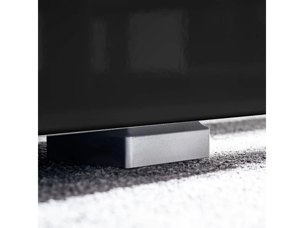 Ulnar  Ensemble mural pour TV 5 pcs avec lumières LED Noir brillant