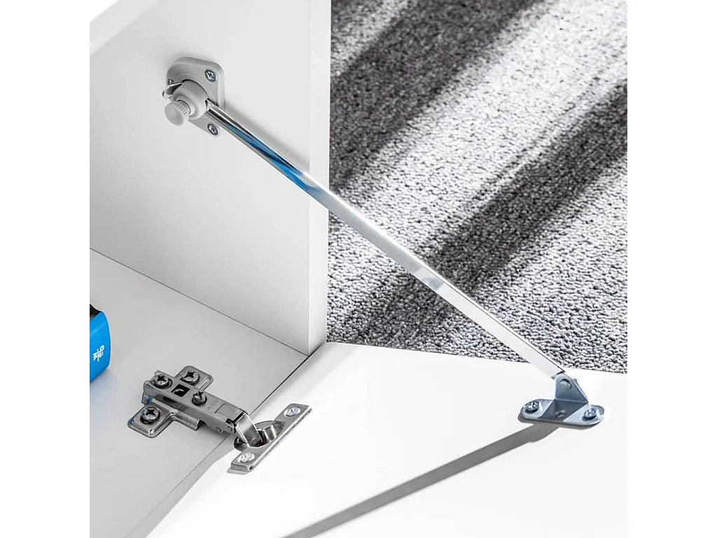 Ulnar  Ensemble mural pour TV 5 pcs avec lumières LED Noir brillant