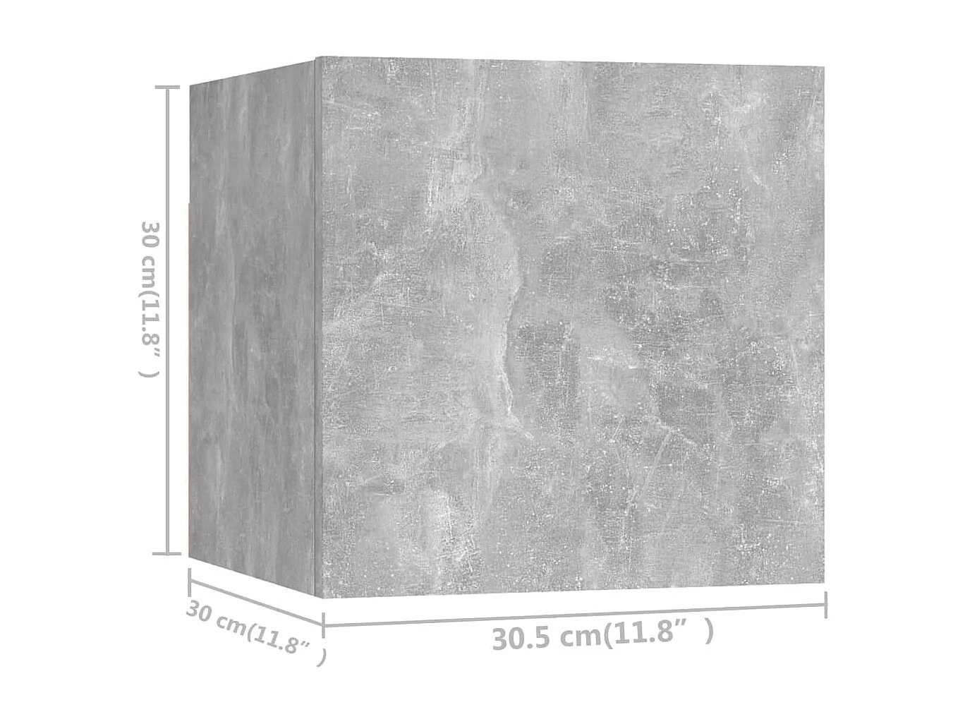 Iseline  Ensemble de meubles TV 6 pcs Gris béton Bois d'ingénierie