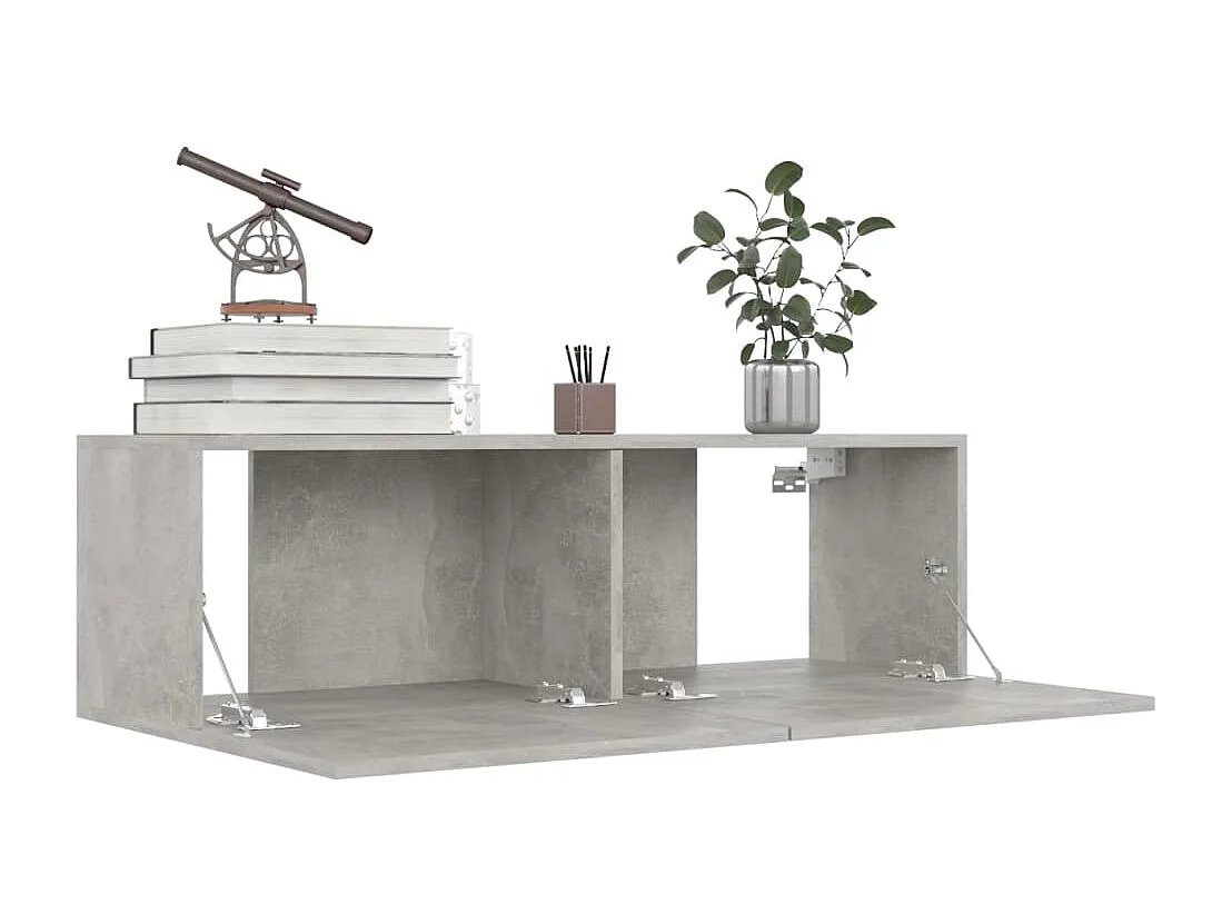 Iseline  6-delige Tv-meubelset bewerkt hout betongrijs