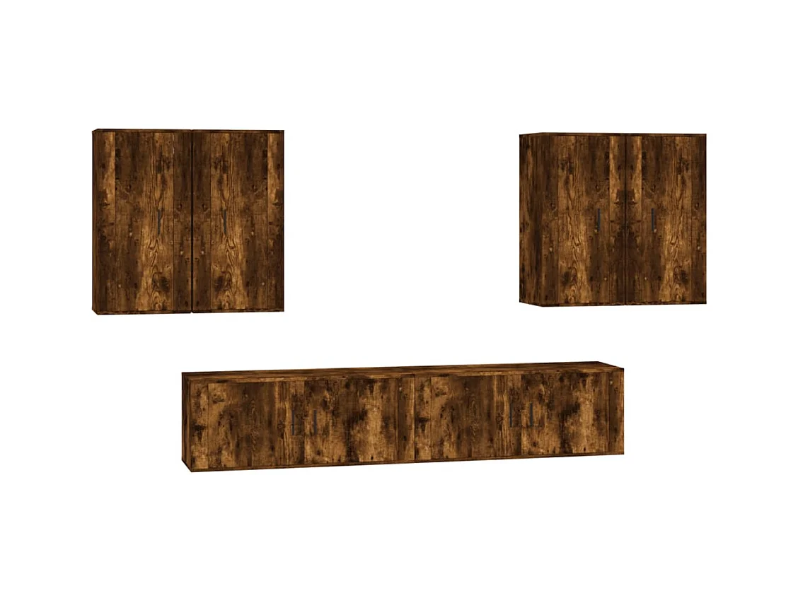 Fryldis  Ensemble de meubles TV 6 pcs Chêne fumé Bois d'ingénierie