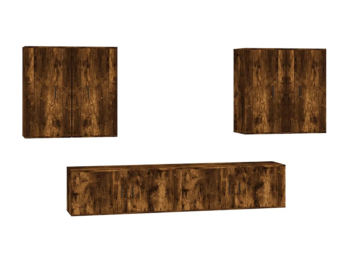 Fryldis  Ensemble de meubles TV 6 pcs Chêne fumé Bois d'ingénierie