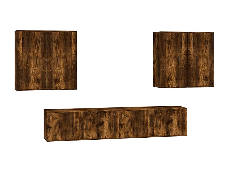 Fryldis  Ensemble de meubles TV 6 pcs Chêne fumé Bois d'ingénierie