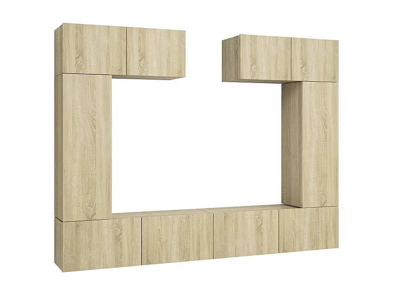 Viena  Ensemble de meuble TV 6 pcs Chêne sonoma Bois d'ingénierie