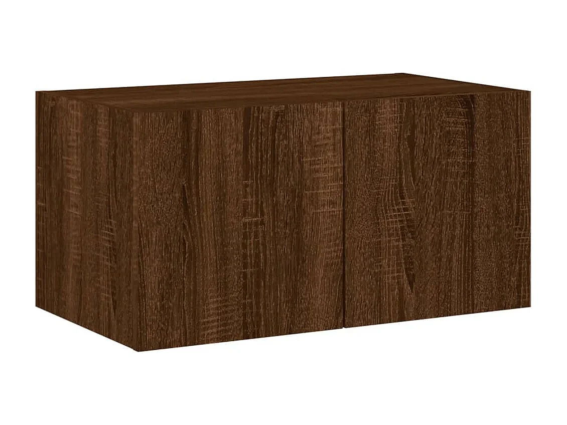 Doylestown  Unités murales TV avec LED 6 pcs chêne marron bois d'ingénierie