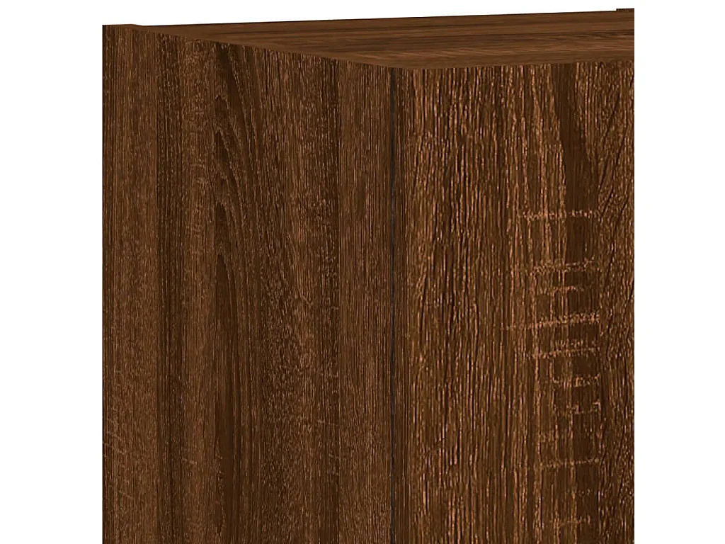 Doylestown  Unités murales TV avec LED 6 pcs chêne marron bois d'ingénierie