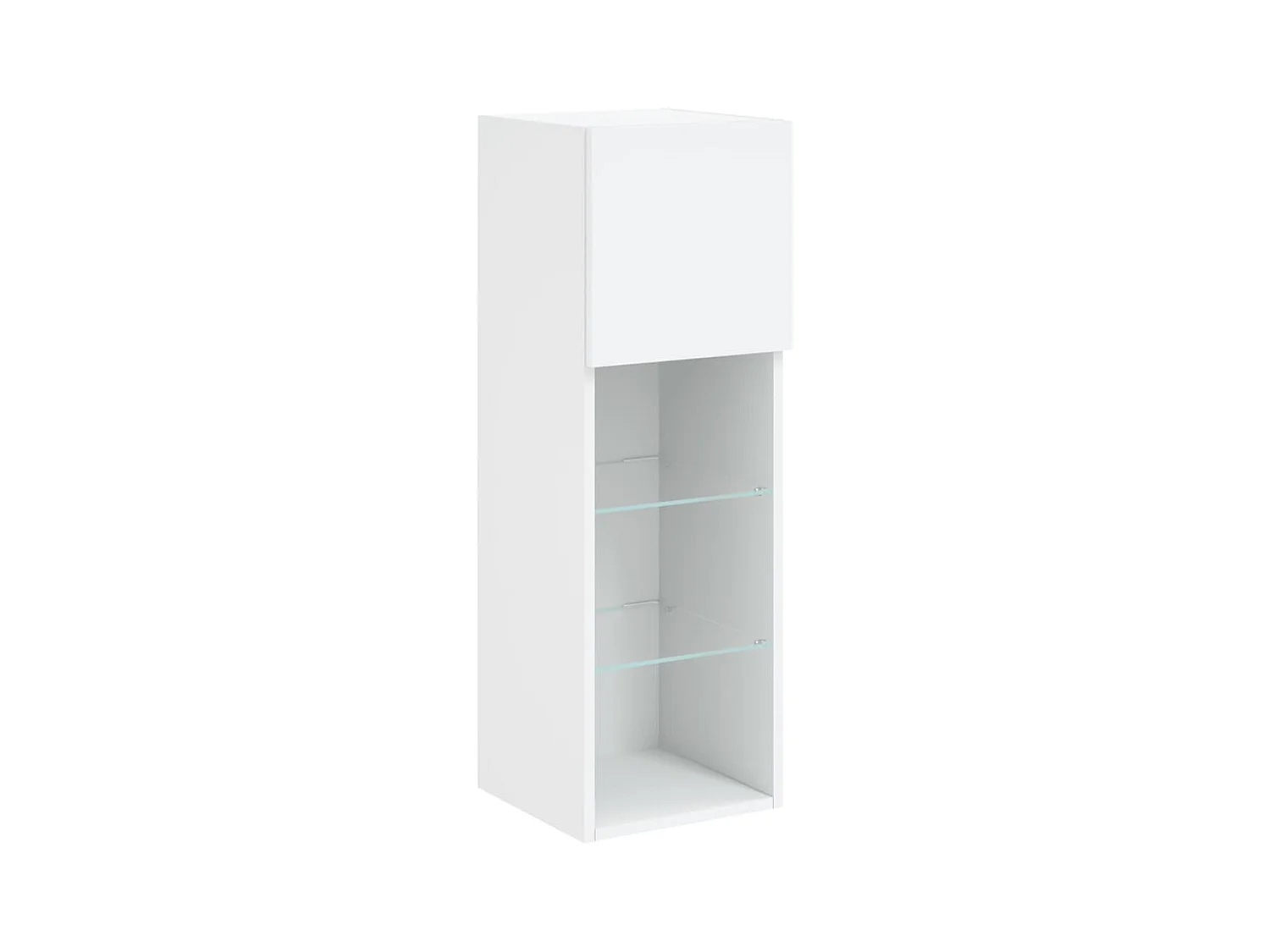 Ozelira  6-delige Tv-wandmeubelset met LED-verlichting bewerkt hout wit