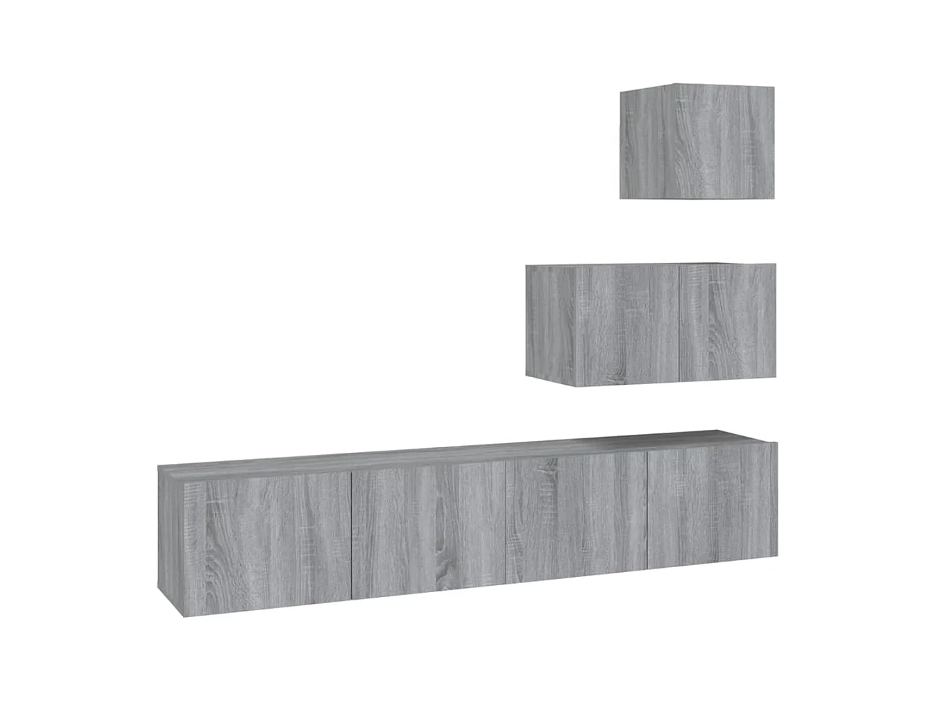 Jean-Louis  Ensemble de meubles TV 4 pcs Sonoma gris Bois d'ingénierie