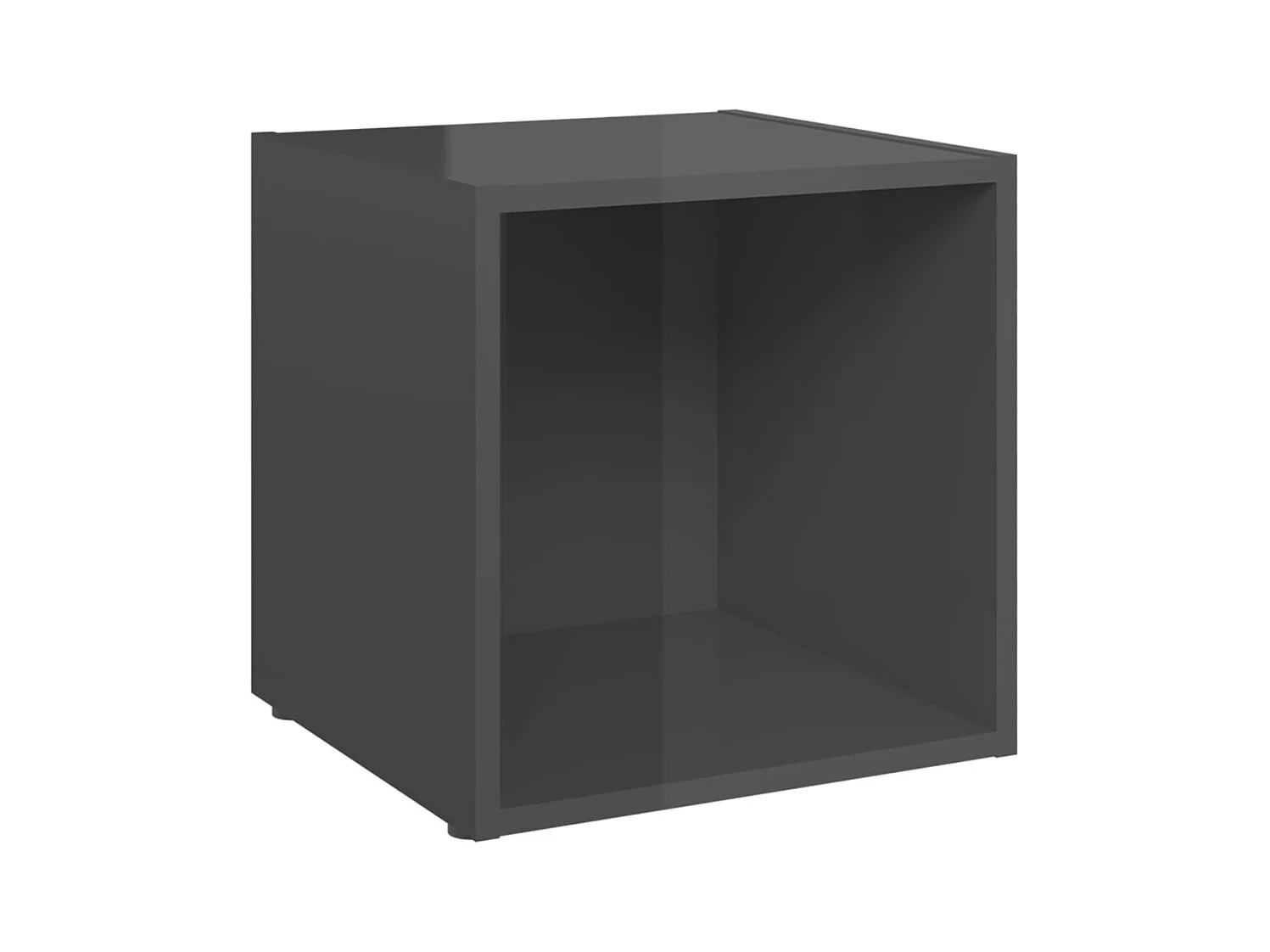 Padua  6-delige Tv-meubelset bewerkt hout hoogglans grijs