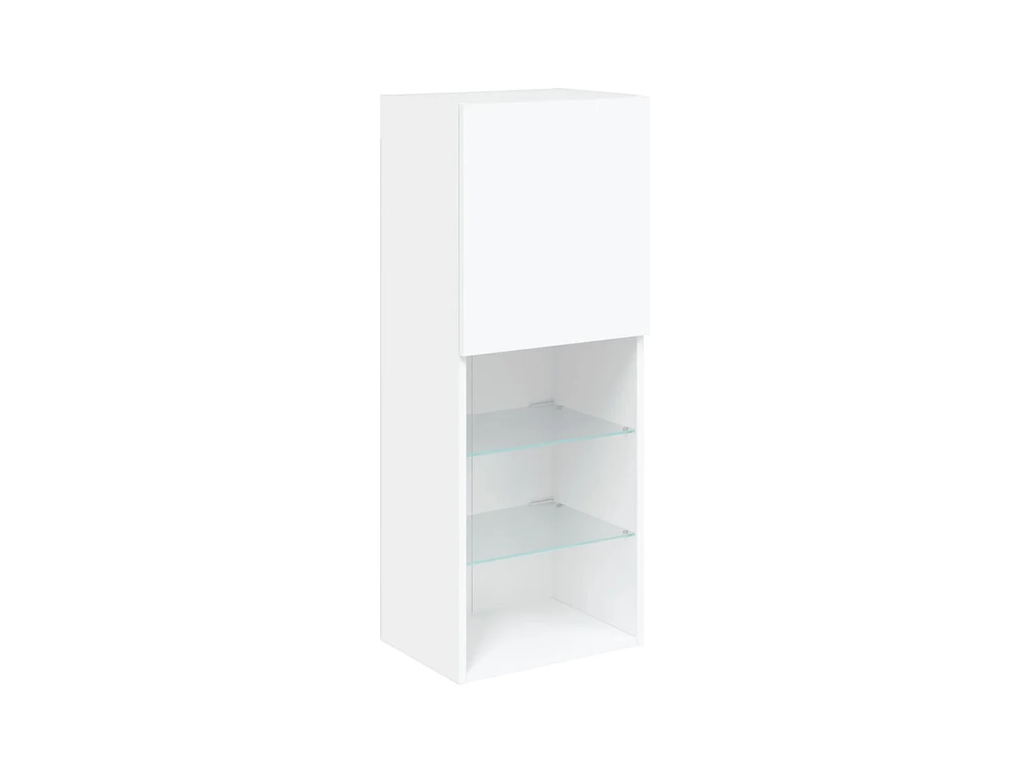 Brooklyn Center  Unités murales TV avec LED 5 pcs blanc bois d'ingénierie