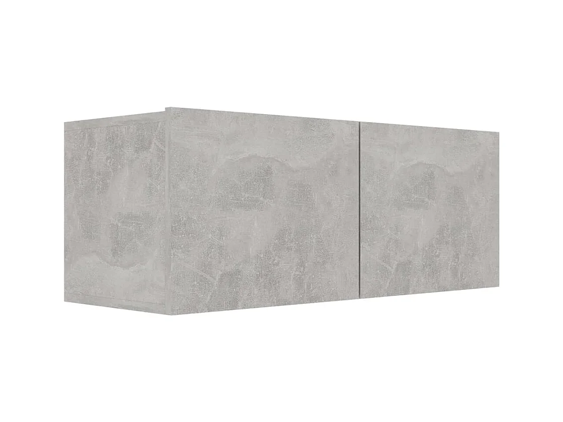 Monza  Ensemble de meubles TV 7 pcs Gris béton Bois d'ingénierie