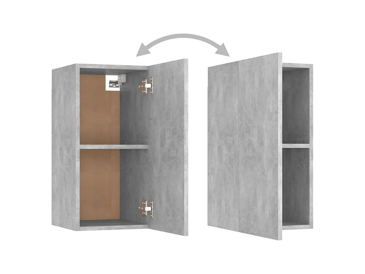 Monza  Ensemble de meubles TV 7 pcs Gris béton Bois d'ingénierie