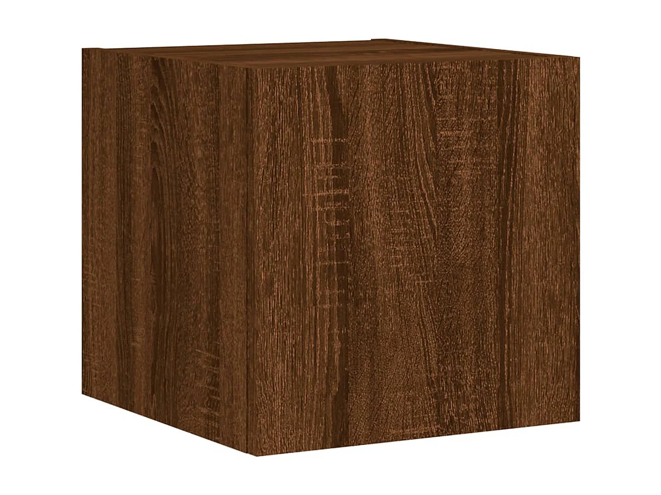 Bjerringbro  Unités murales TV avec LED 4 pcs chêne marron bois d'ingénierie