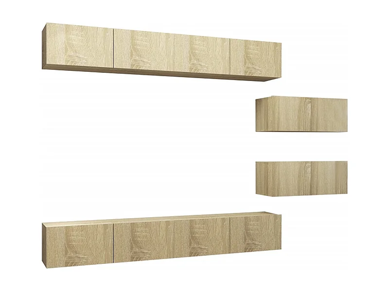 Clara  Ensemble de meuble TV 6 pcs Chêne sonoma Bois d'ingénierie