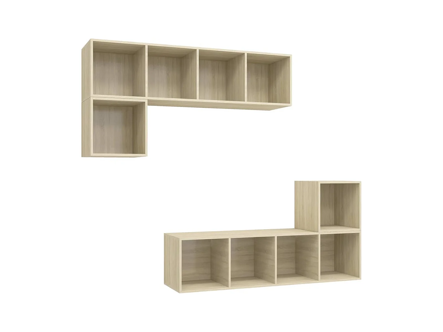 Fronja  Ensemble de meubles TV 4 pcs Chêne sonoma Bois d'ingénierie