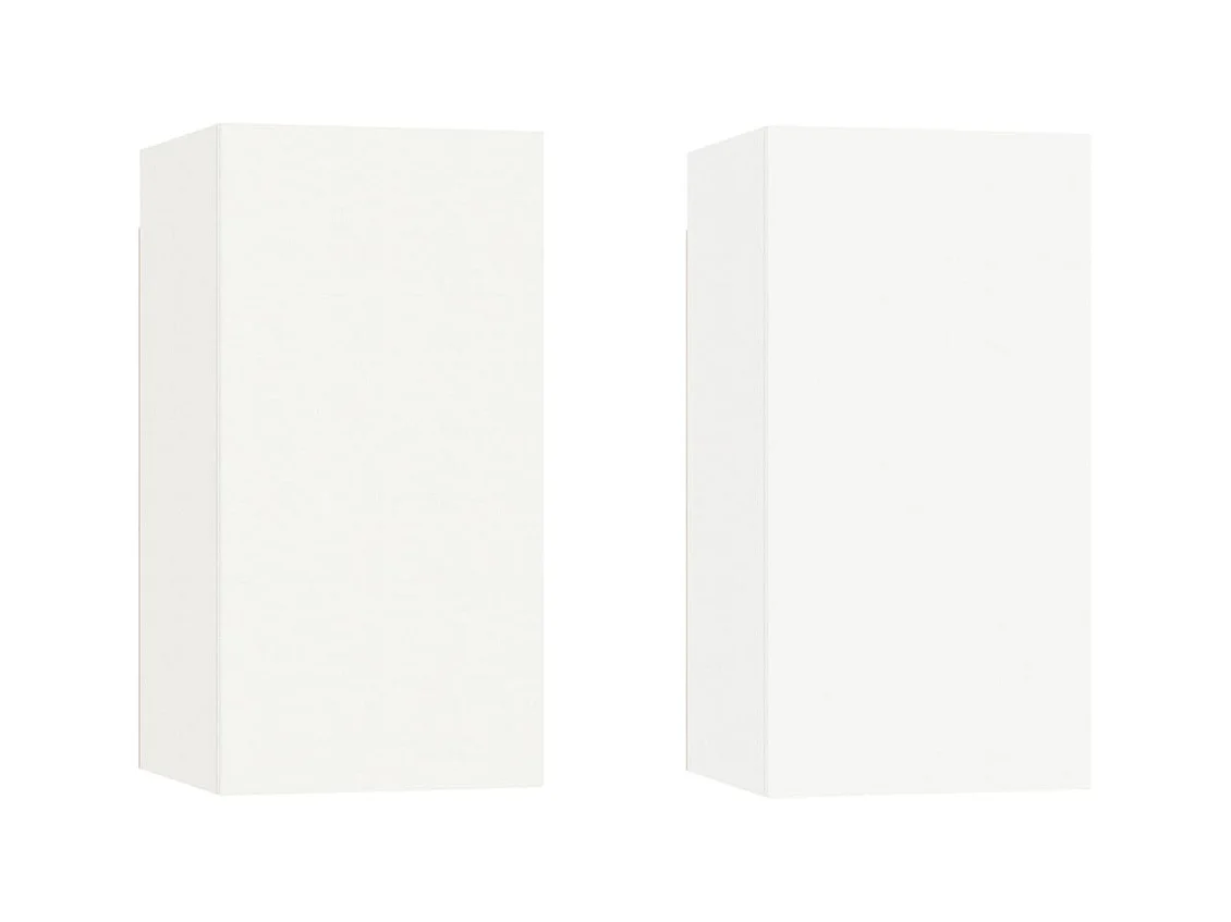 Tirza  Ensemble de meubles TV 4 pcs Blanc Bois d'ingénierie