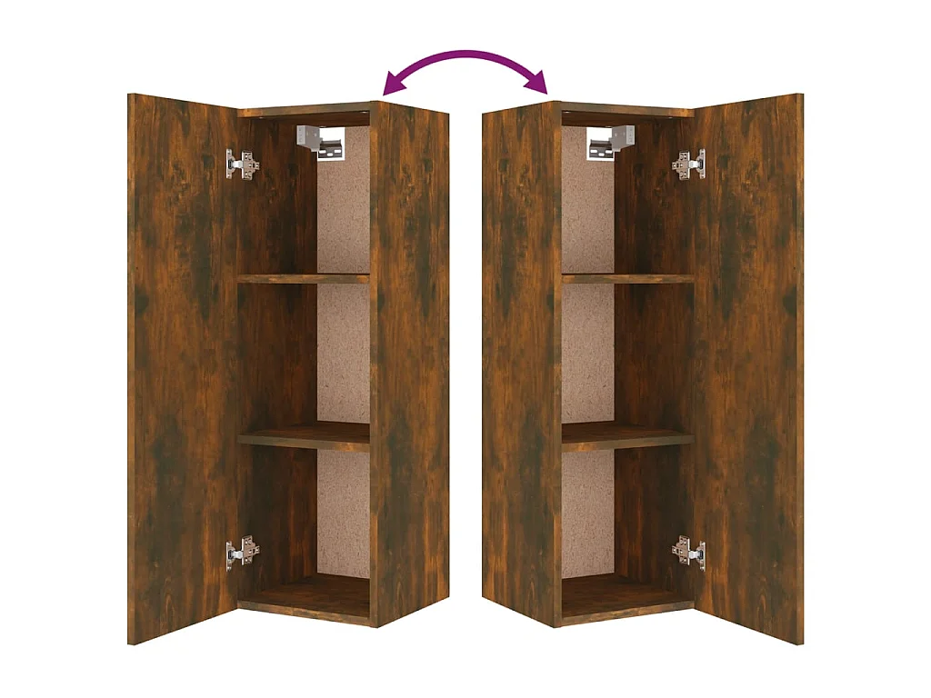 Pontarlier  Ensemble de meubles TV 5 pcs Chêne fumé Bois d'ingénierie