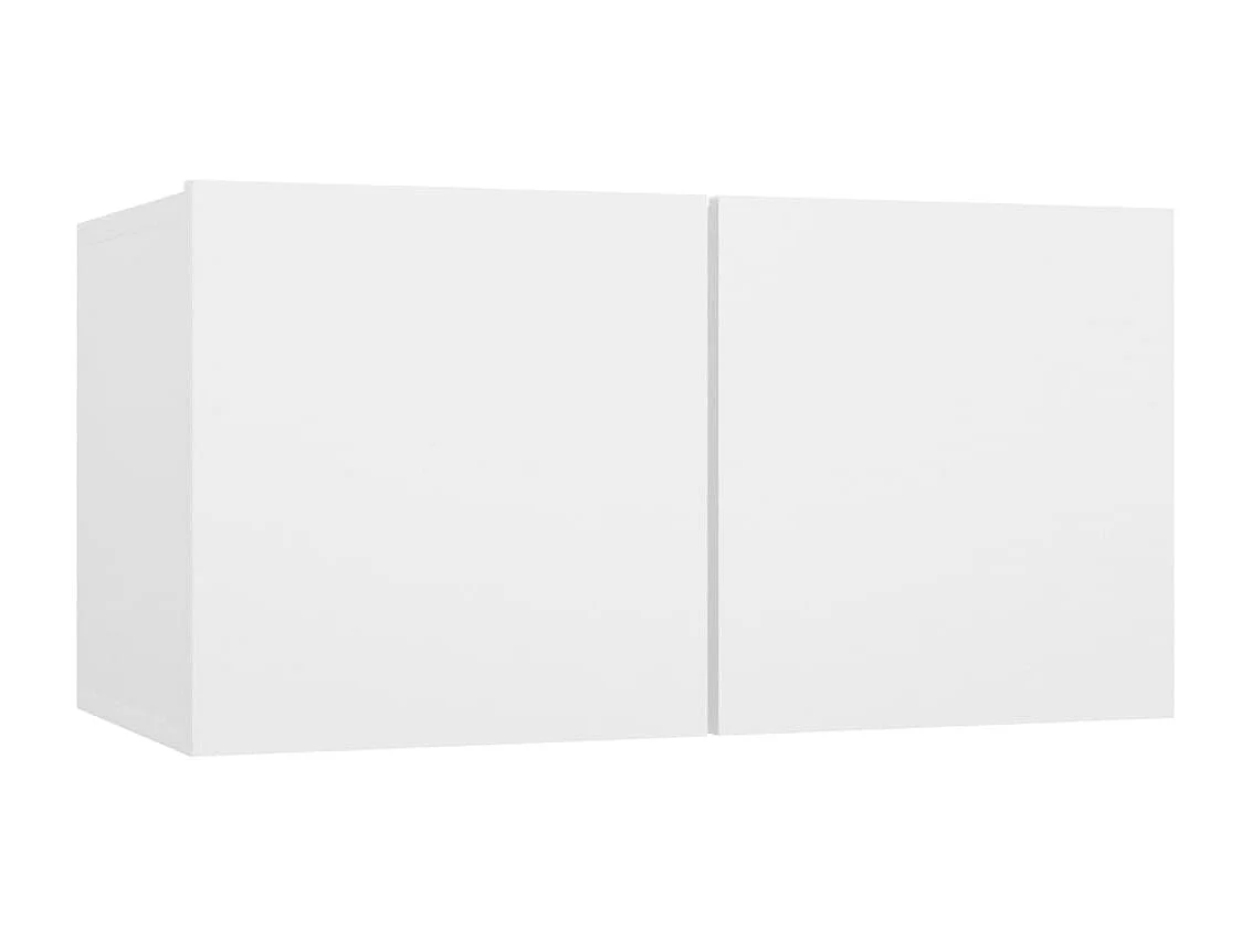 Doolin  Set de muebles para TV 8 piezas madera contrachapada blanco