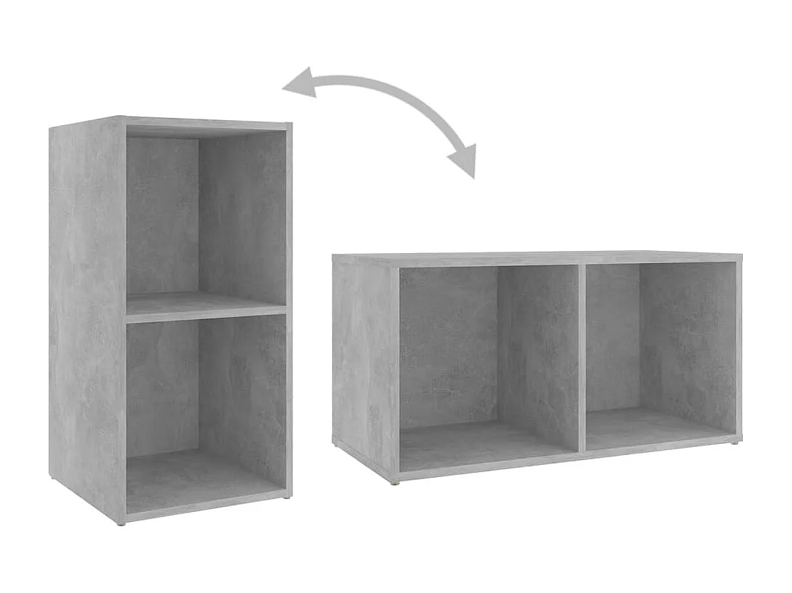 Julia Isabel  Muebles de salón 3 piezas madera de ingeniería gris hormigón