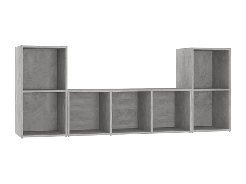 Julia Isabel  Muebles de salón 3 piezas madera de ingeniería gris hormigón