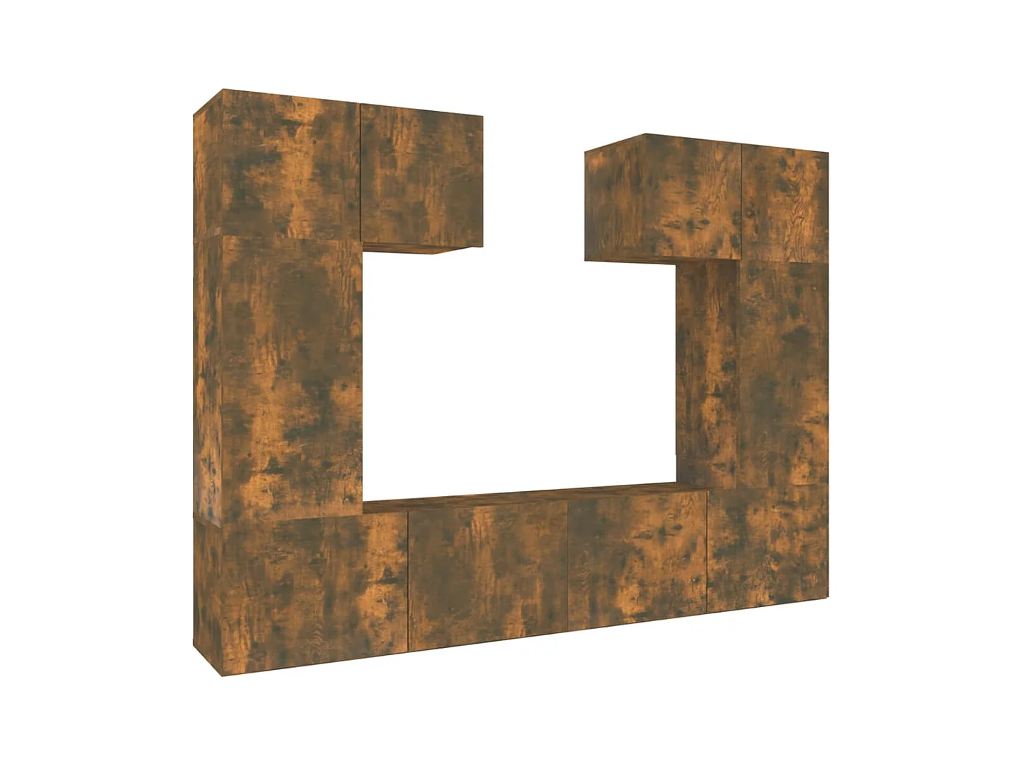 Nawal  Ensemble de meubles TV 6 pcs Chêne fumé Bois d'ingénierie