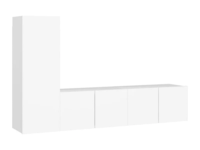 Zyanio  3-delige Tv-meubelset bewerkt hout wit