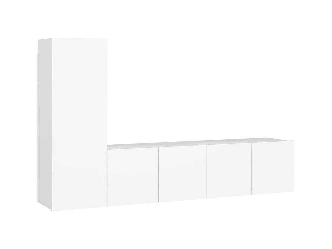 Zyanio  Ensemble de meubles TV 3 pcs Blanc Bois d'ingénierie