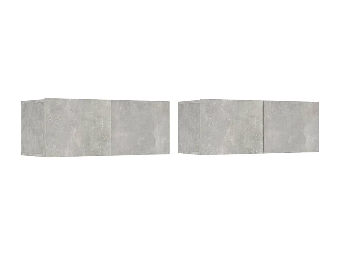 Henriëtte  Set de muebles de TV 5 pzas madera contrachapada gris hormigón