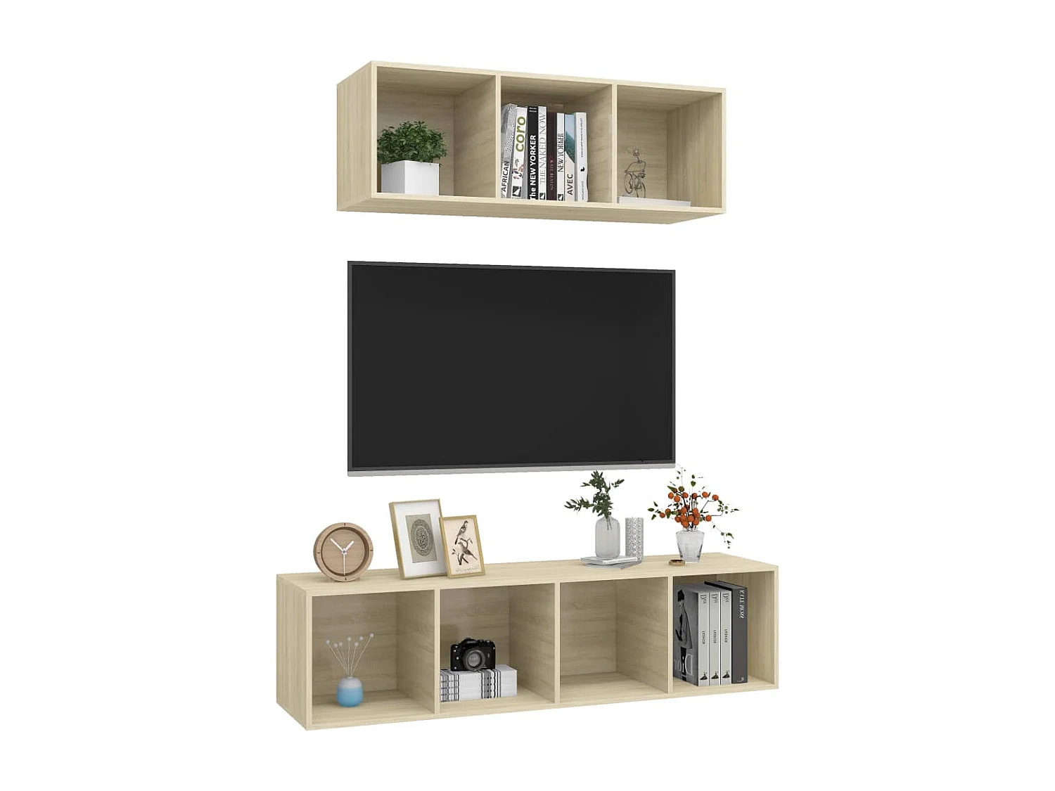 Odril  Ensemble de meubles TV 2 pcs Chêne sonoma Bois d'ingénierie
