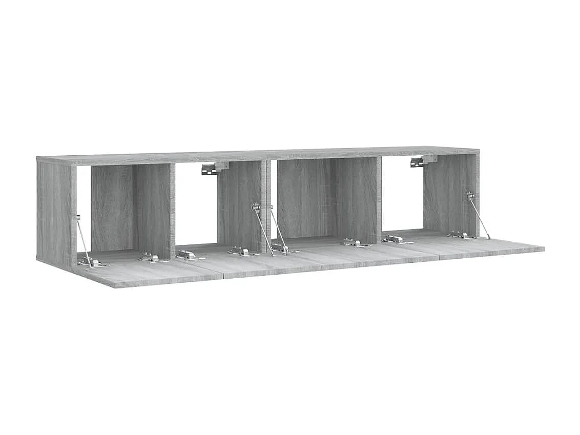 Olivia  Set de muebles para TV 2 pzas madera contrachapada gris Sonoma