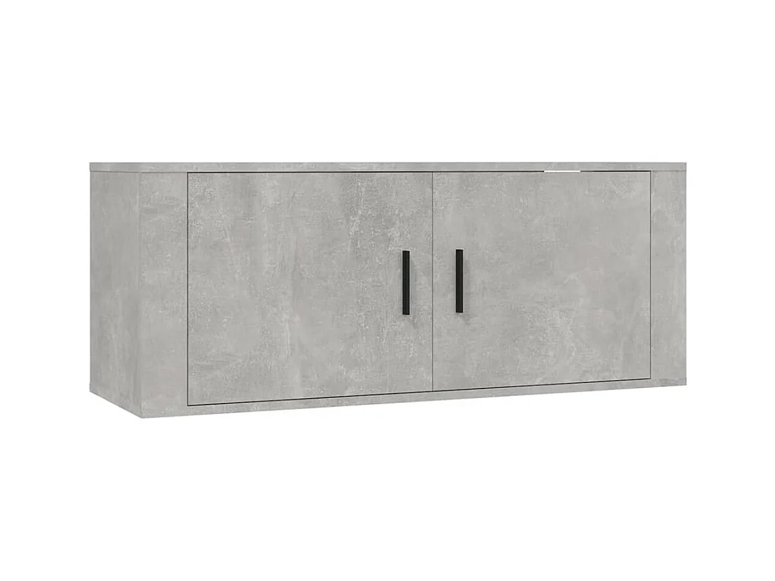 Las Cruces  Ensemble de meubles TV 6 pcs Gris béton Bois d'ingénierie