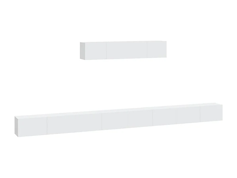 Juliette  Ensemble de meubles TV 6 pcs Blanc Bois d'ingénierie