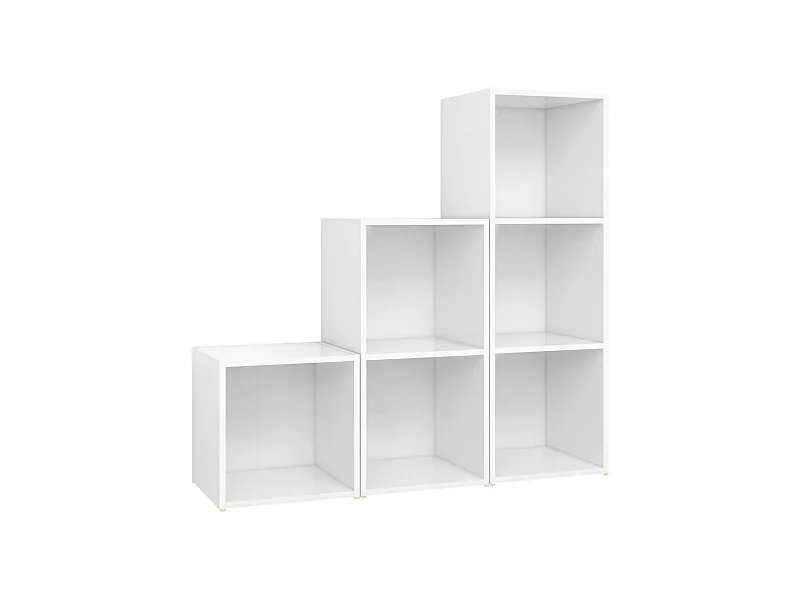 Cape Coral  Ensemble de meubles TV 3 pcs Blanc Bois d'ingénierie