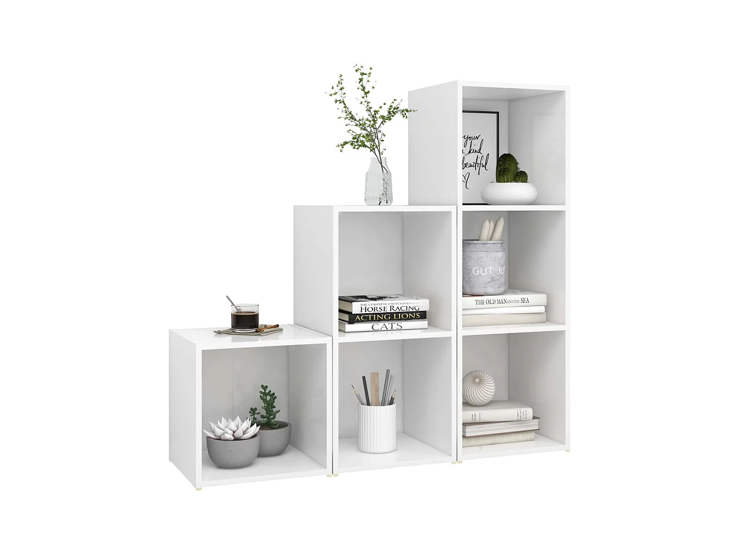 Cape Coral  3-delige Tv-meubelset bewerkt hout wit